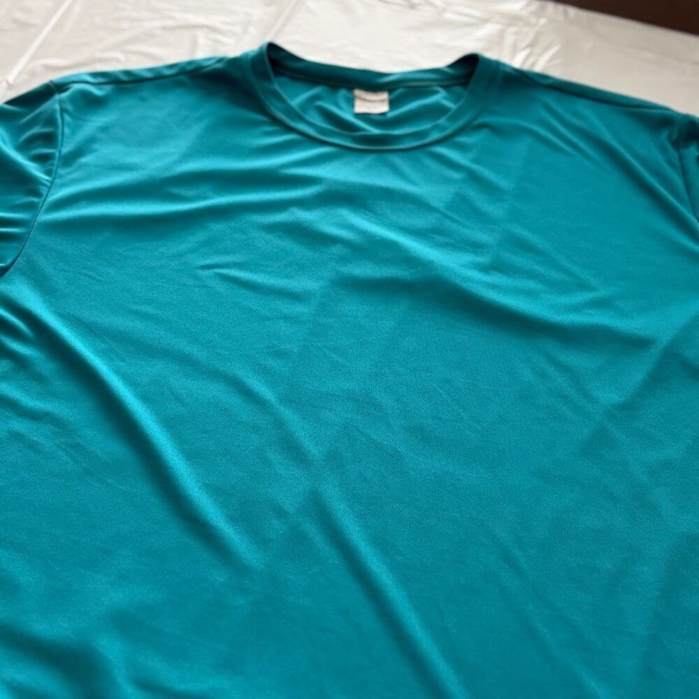Sport Tek T-Shirt Round Neck Short Sleeve Turquoise Size XL-T - Picture 5 of 10